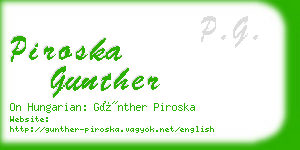 piroska gunther business card